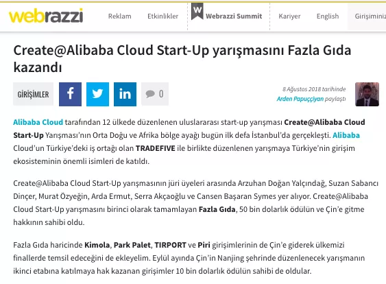 Create@Alibaba Cloud MEA Startup Yarışması’nın Kazananları Belli Oldu