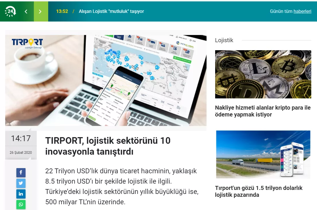 TIRPORT Introduced the Logistics Industry with 10 Innovations